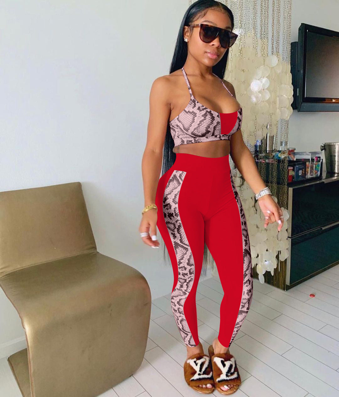 Women's Strap Tube Top Positioning Printing Suit