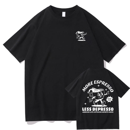 More Espresso Less Depression T-shirt Ancient Pattern Men And Women