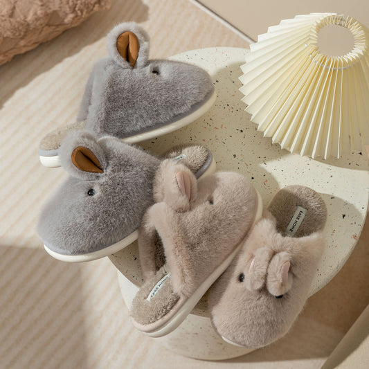 Cute Cartoon Baotou Men's Household Cotton Slippers