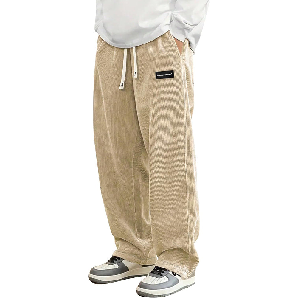 Men Loose-Fit Drawstring Pocket Trousers