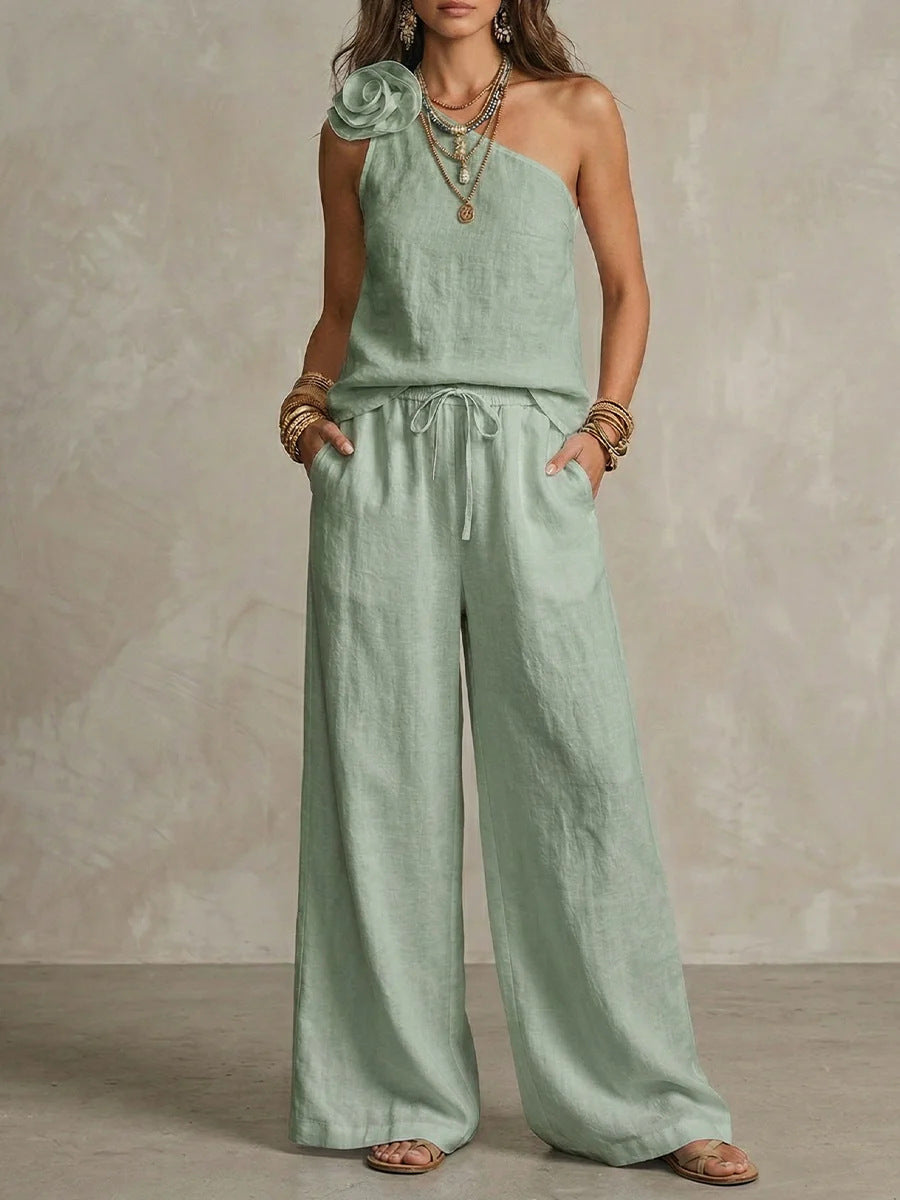 Sexy Urban-Style Loose-Fit Sleeveless Pantsuit