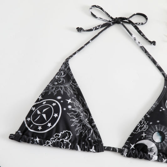 Bikini Swimsuit Printed Lace-up Swimming Suit Women's Printing