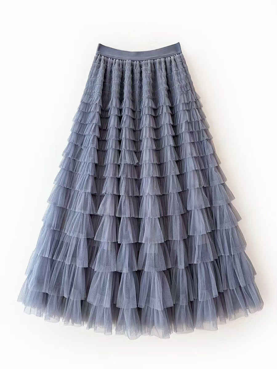 New Mesh Cake Skirt For Women Spring Style