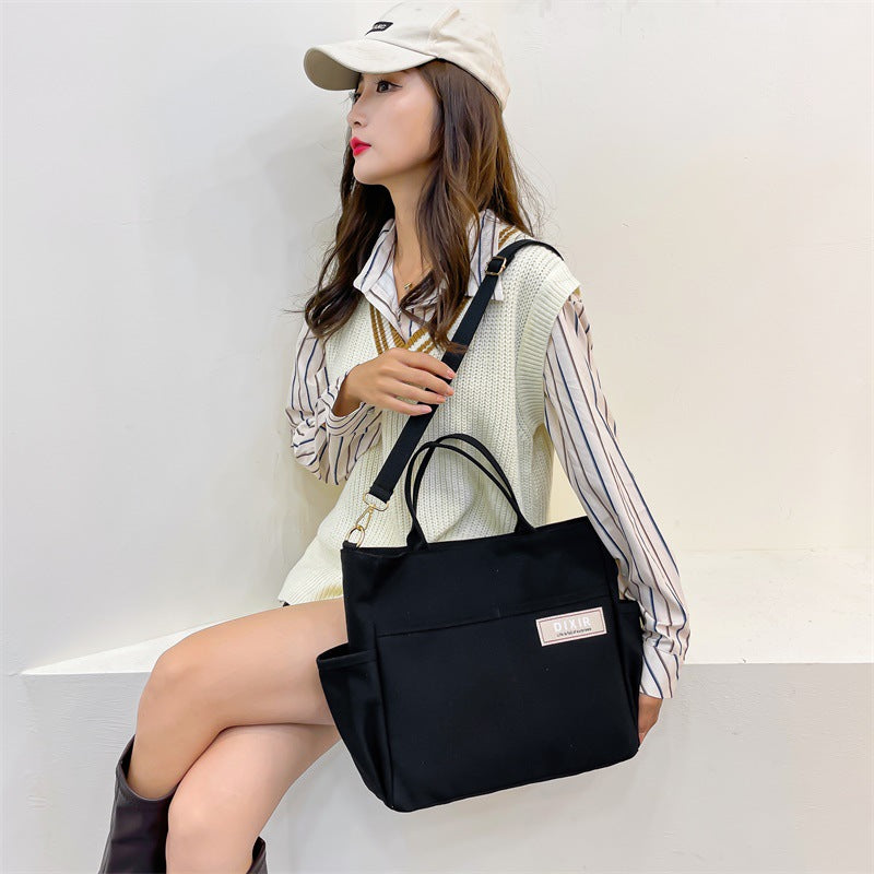 Women's Large-capacity Canvas Shoulder Handbag