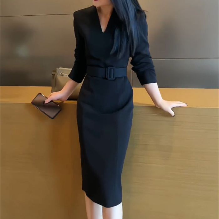Womens French Style Formal Gray Dress