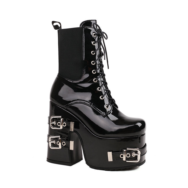 Slim High-heeled Fashion Boots With Side Zippers