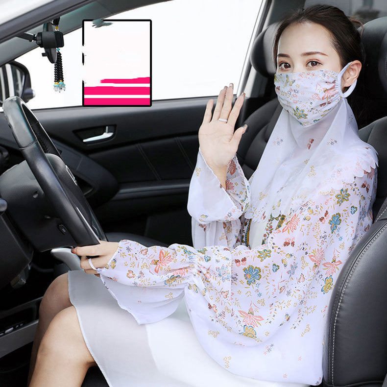 Sunscreen Gloves Female Summer Driving And Riding Thin And Long