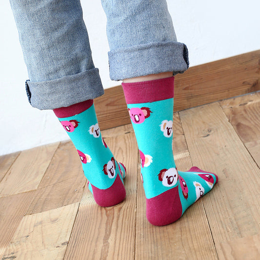 Men And Women Socks Cartoon Animals  Adult
