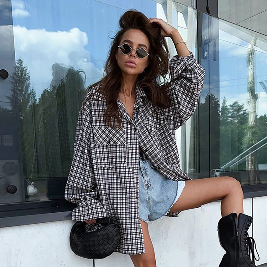 Loose Bandage Dress Long Women's Shirt
