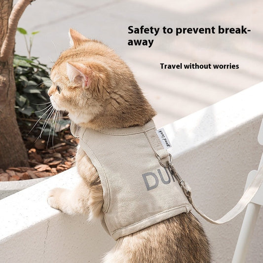 Four Seasons Universal Breathable Pet Cat Pulling Rope Anti Breaking Loose Cat Strap