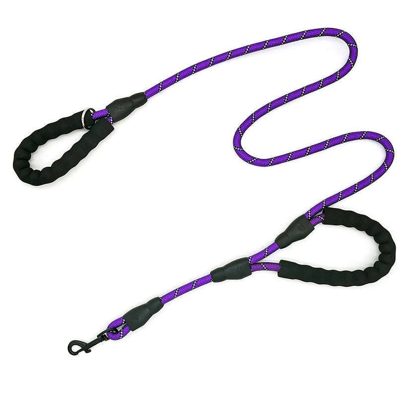 Pet Dog Double Handle Large Traction Reflective