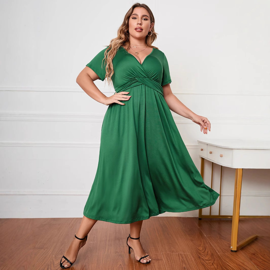 Womens Plus-Size Loose Casual Dress