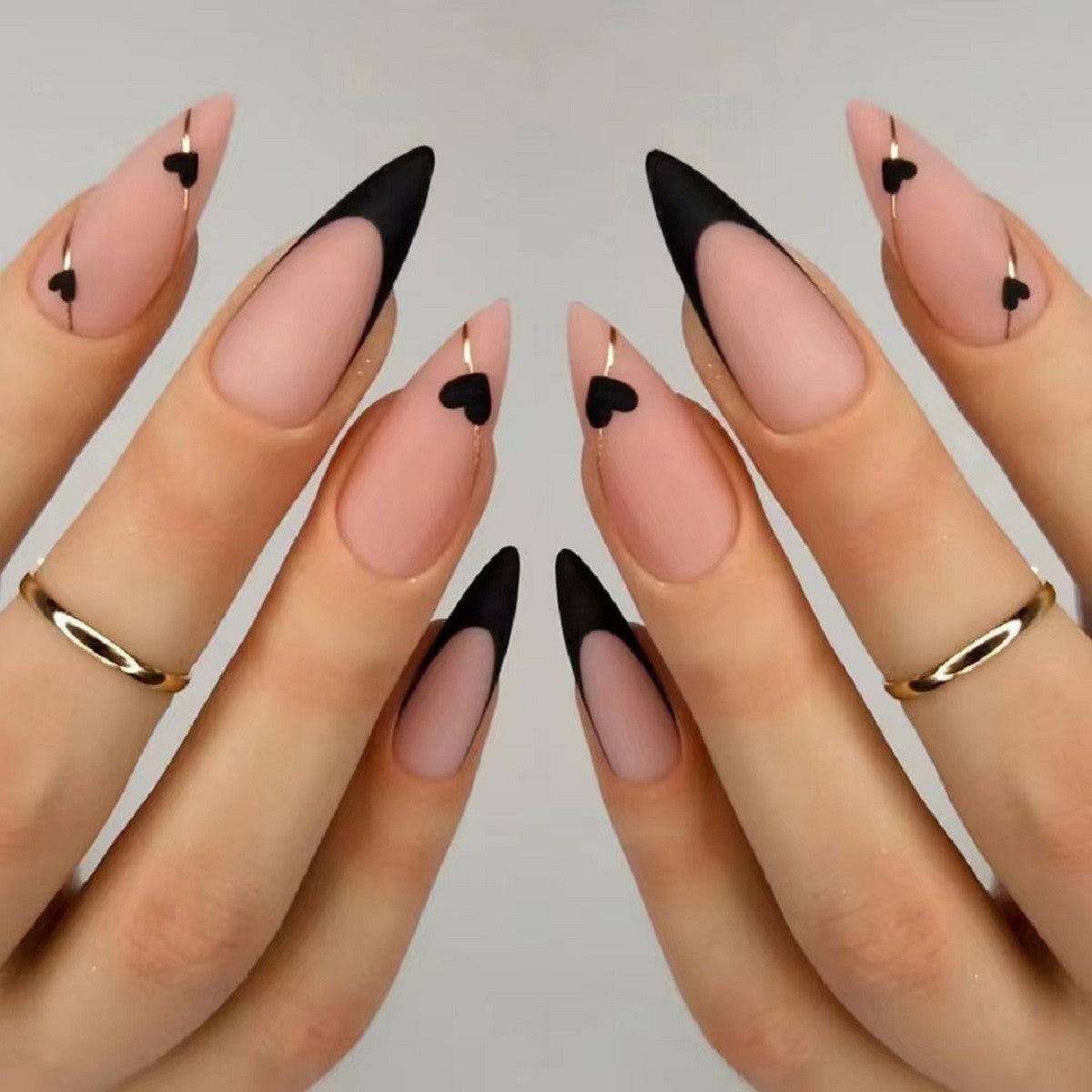 X-0215 Wear Nail European And American Almond-shaped French Frosted