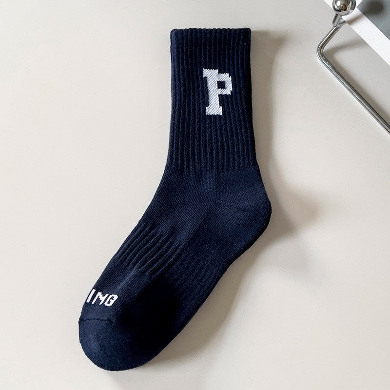 Women's Casual Simple Solid Color Medium Tube Socks