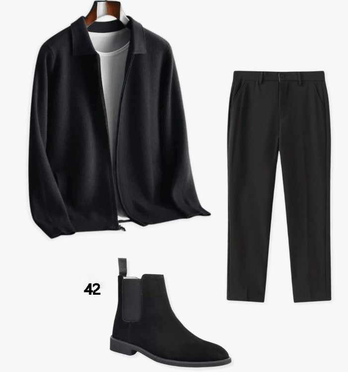 Men's Autumn And Winter Wool Knit Cardigan Loose Outer Wear
