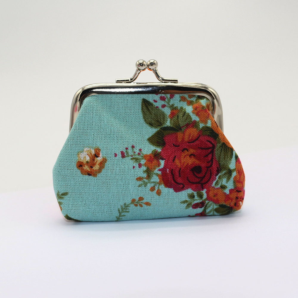 Canvas Mini Coin Purse Women's Fabric Coin Bag