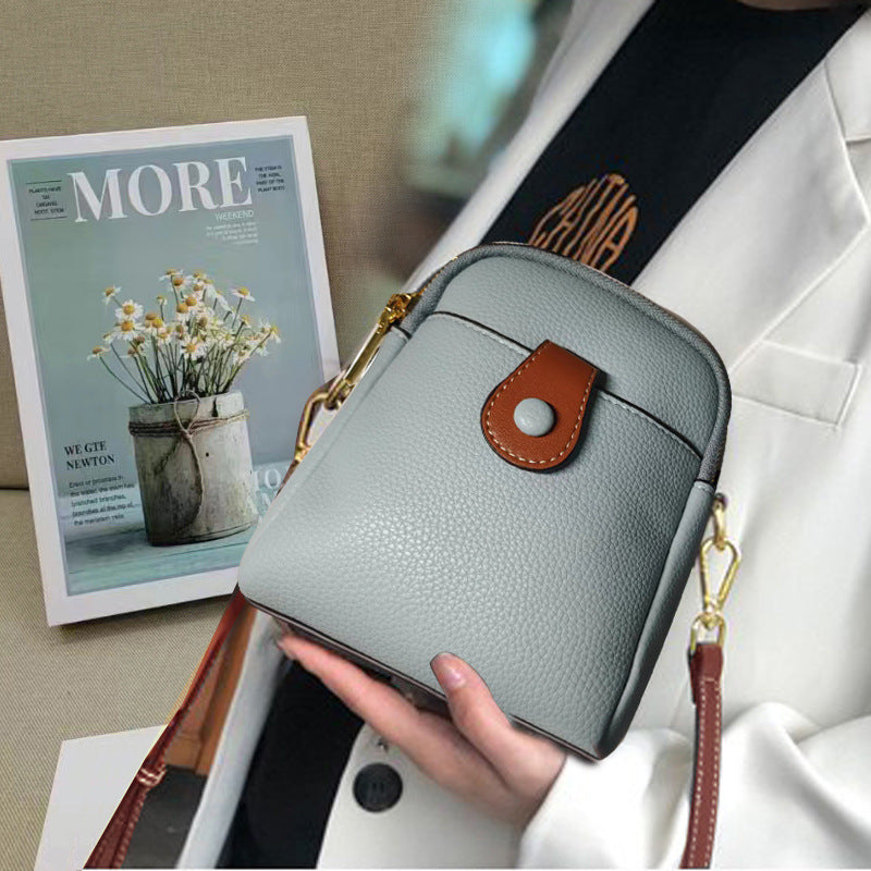 Women's Fashion Casual Cowhide Multifunctional Cell Phone Bag