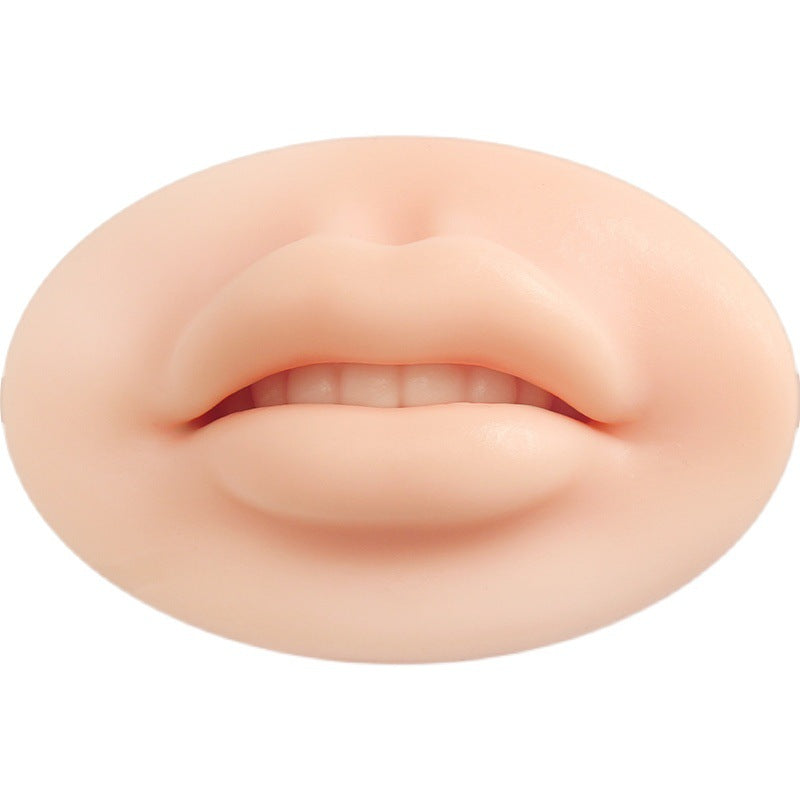 Tattoo Embroidery Practice Leather Lip Full Lips Pieces Three-dimensional Silicone Simulation Semi-permanent Novice Grain Lip Floating Lip Solid Mold