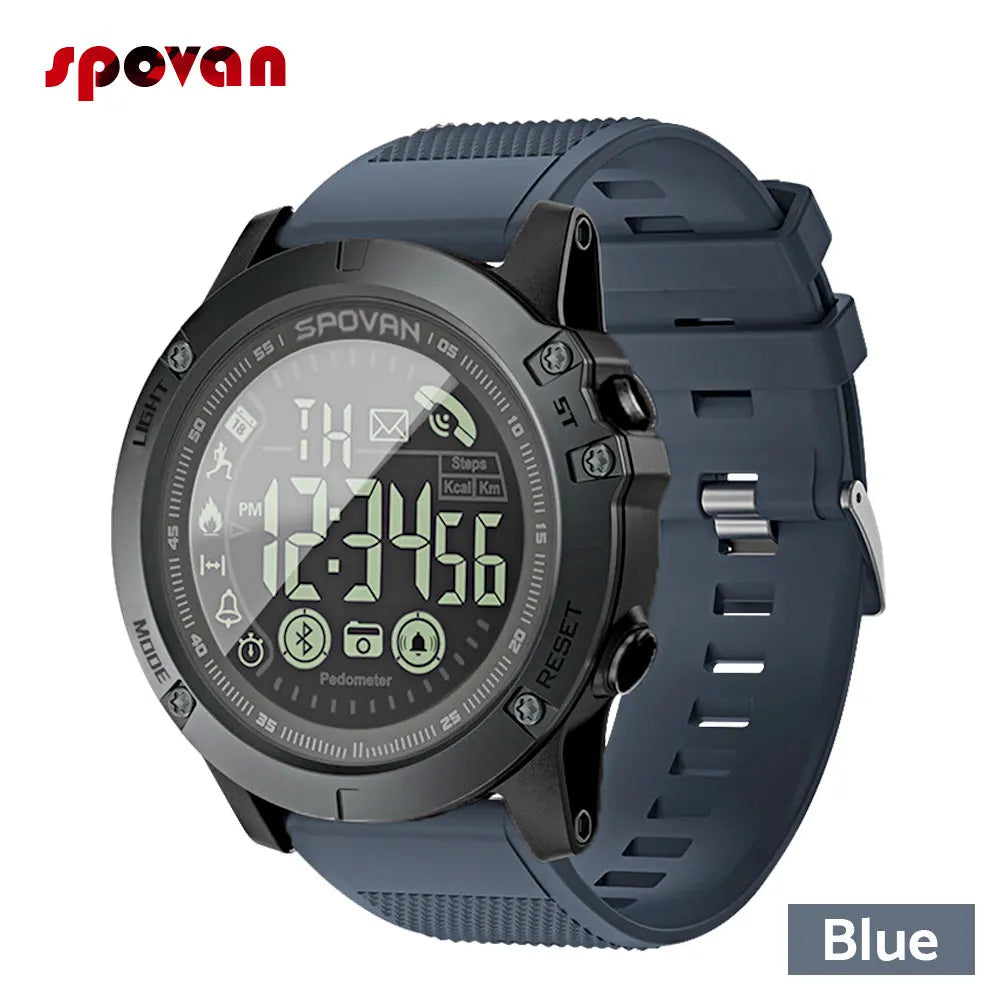 Sport Smart Watch Men Professional 5ATM Waterproof Bluetooth Call Reminder Digital Alarm Clock for Ios Android Phone