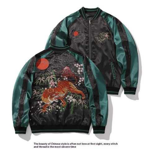 Tiger Mountain Embroidery Special National Style Chinese Fashion Fall Jacket Coat