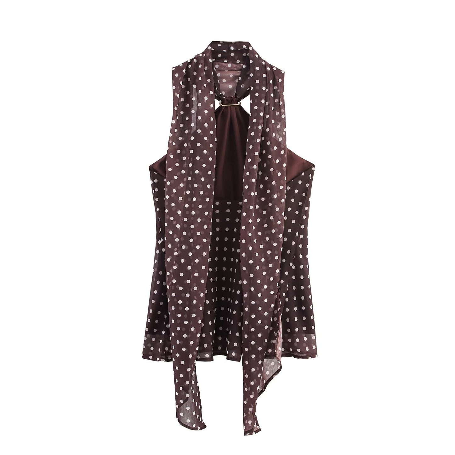 Polka Dot Halter Neck Top