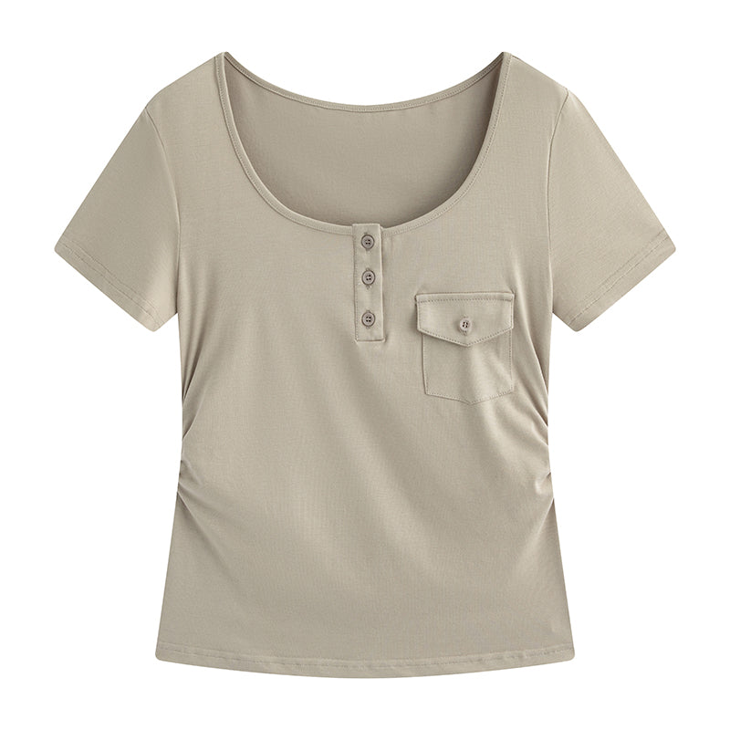 Soft And Slim Short Sleeved Top T-shirt