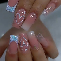 Nail Art High Fashion Simple Rhinestone Butterfly Flower Cow Wear Nail 24 Pieces