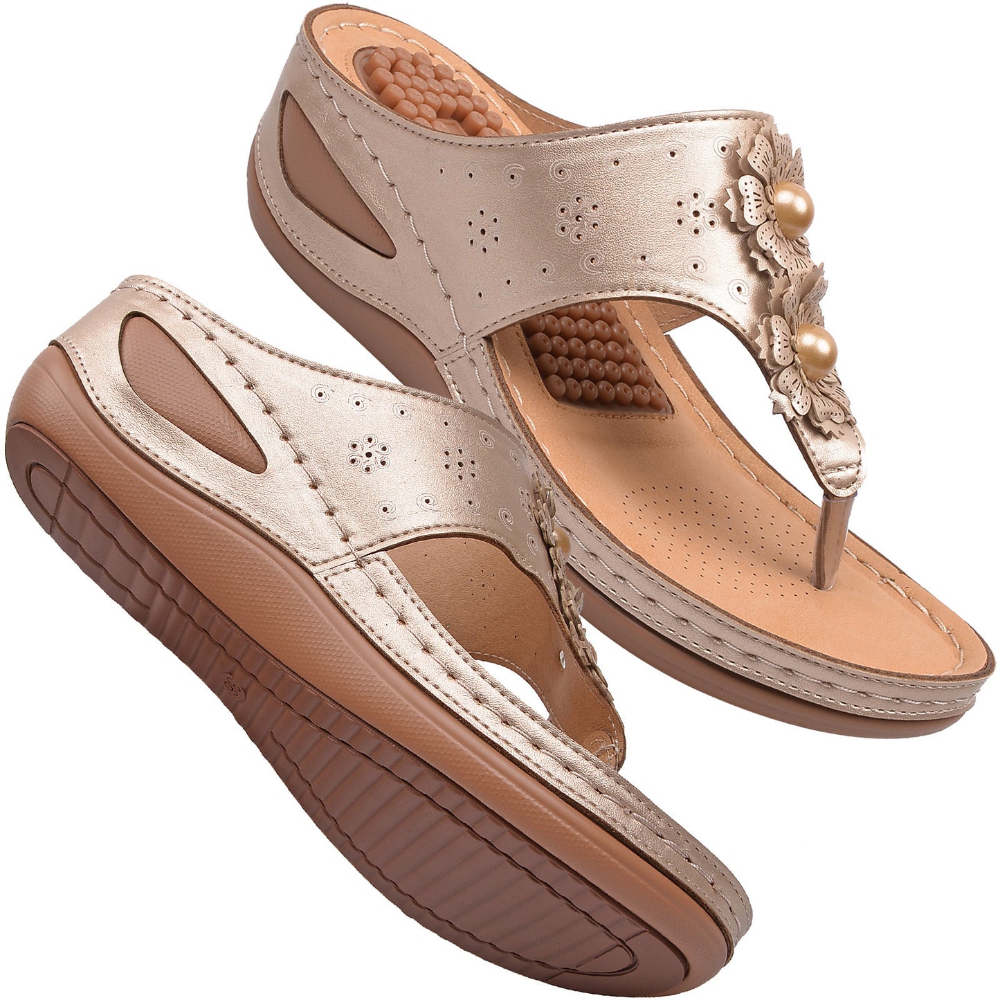 Women's Large Size Lightweight Non-slip Wear-resistant Massage Sandals
