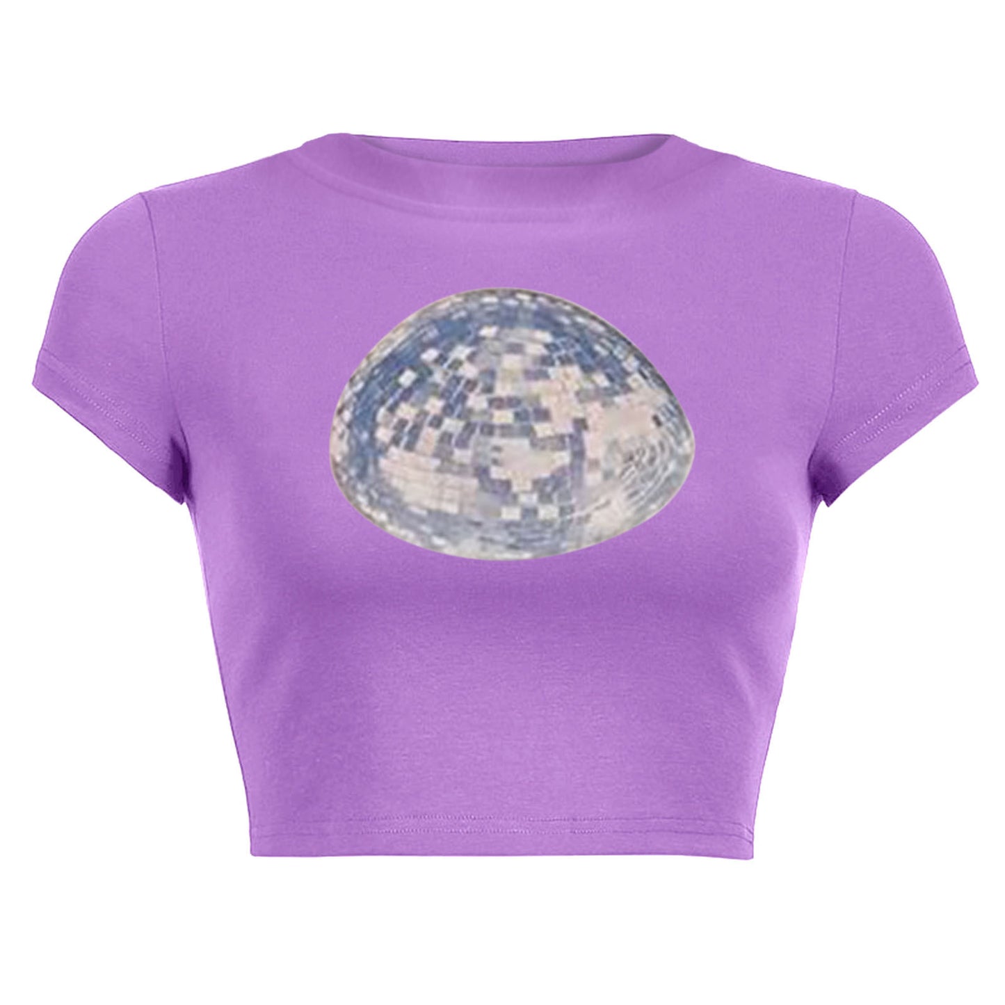 Women's Round Neck Hot Girl Short Short Sleeve T-shirt