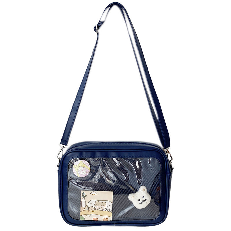 Soft Sister Crossbody Pu Including Rolled Plate Single Shoulder Transparent Small Square Bag