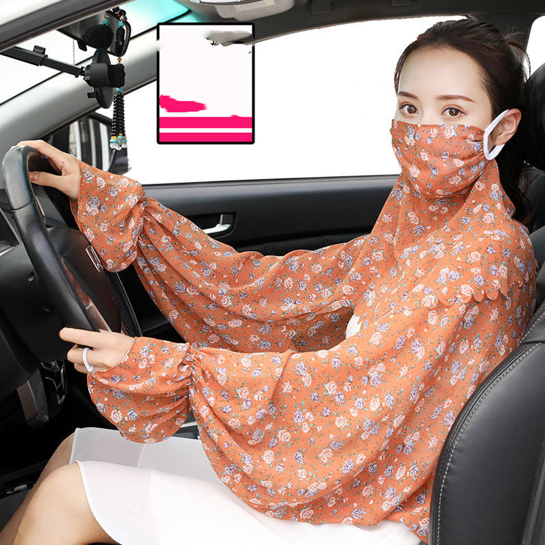 Sunscreen Gloves Female Summer Driving And Riding Thin And Long