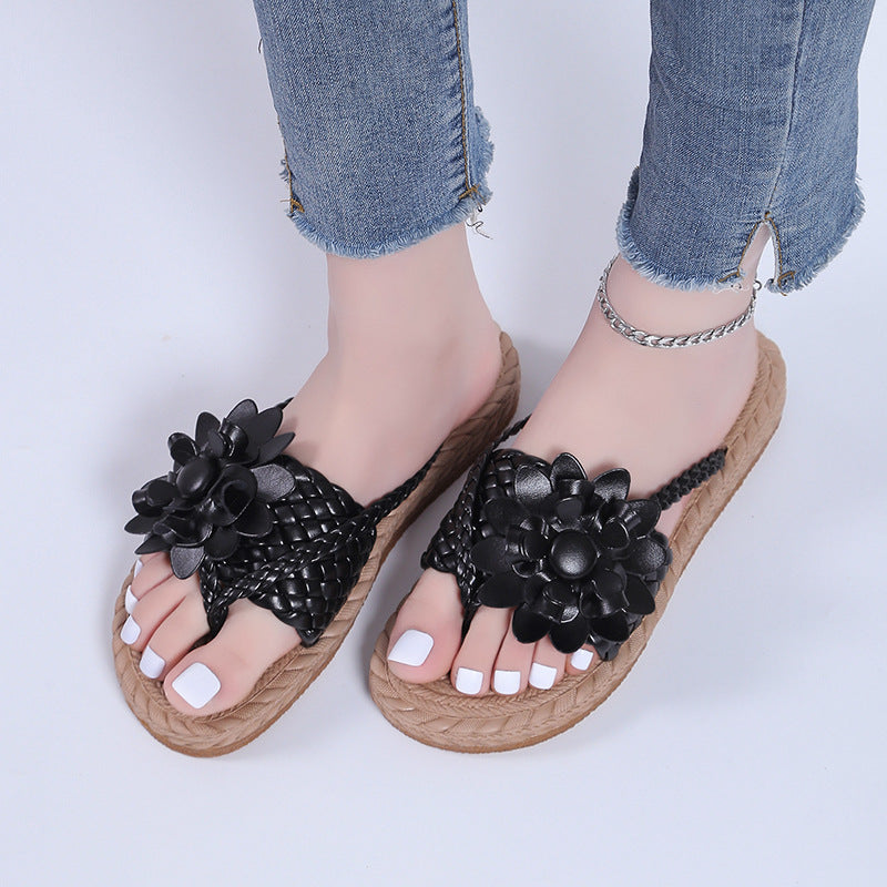 Blomsterslippers Hjemme- og udendørssandaler Strandslippers