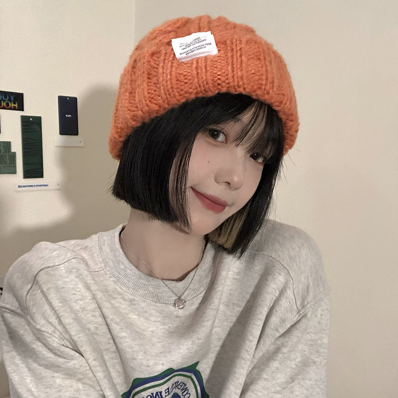 Women's Versatile Solid Color Loose Woolen Hat
