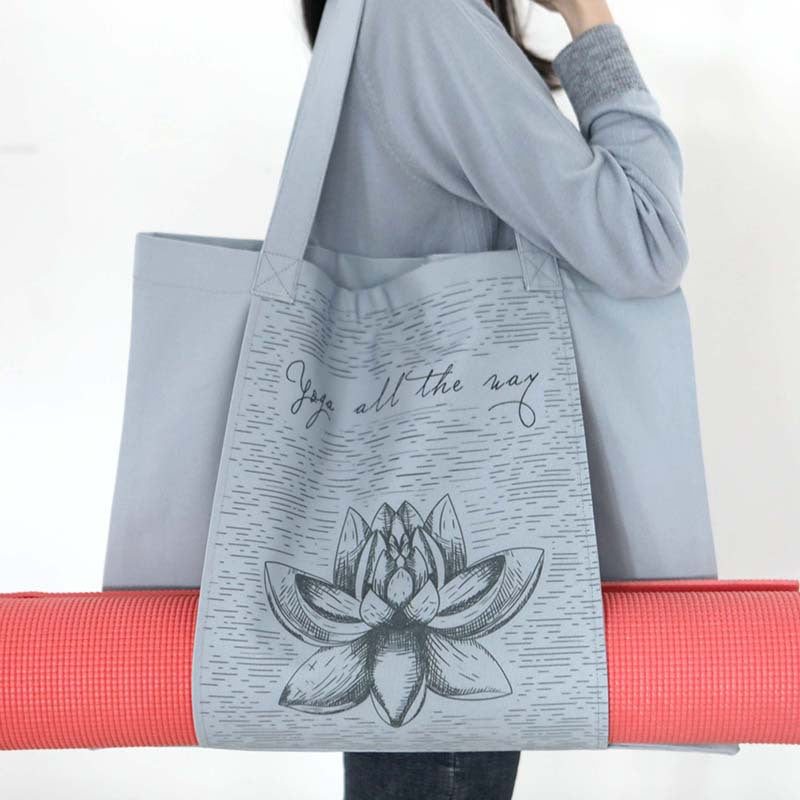 Large Capacity Extra Thick Cotton Canvas Yoga Mat Backpack