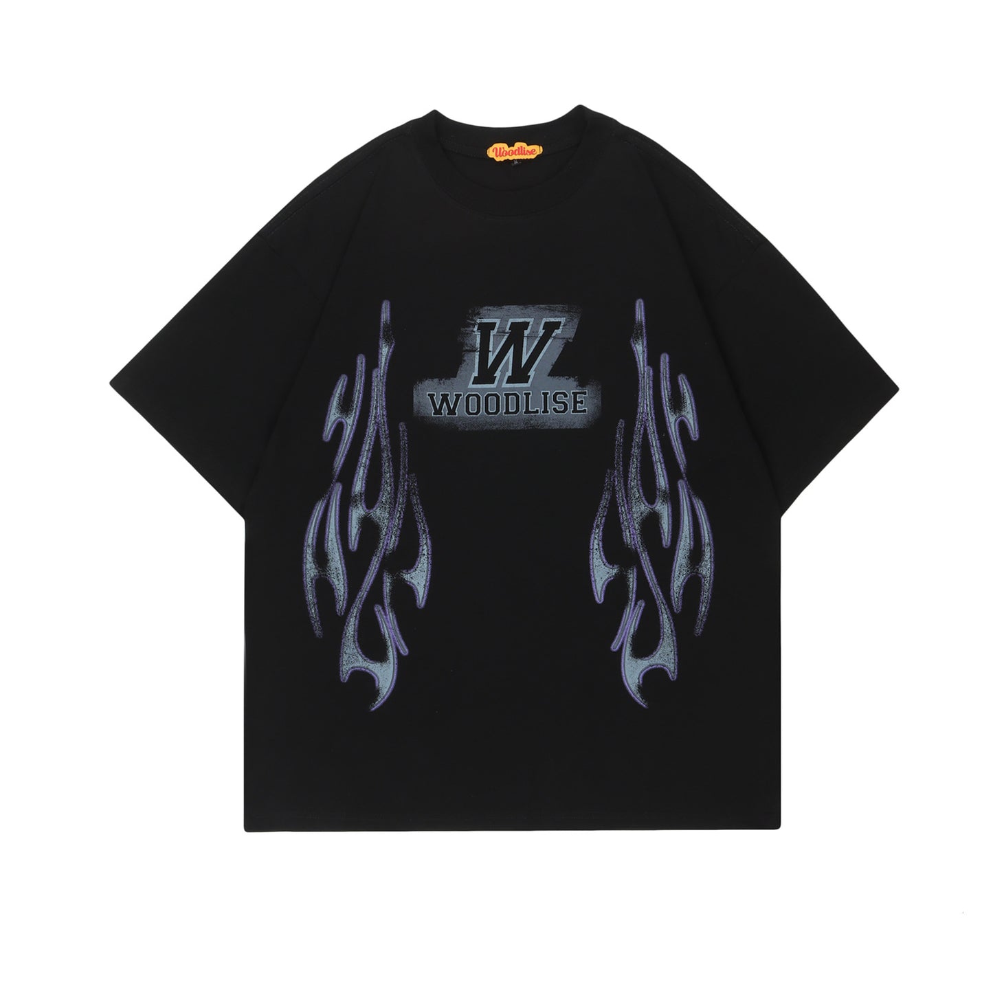 Street Retro Trendy Mærke Kortærmet T-shirt med Bogstavtryk