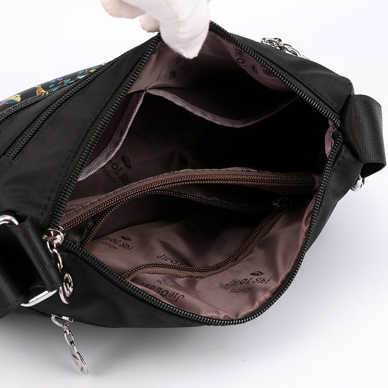 Casual Bag Printed Nylon Fabric Ethnic