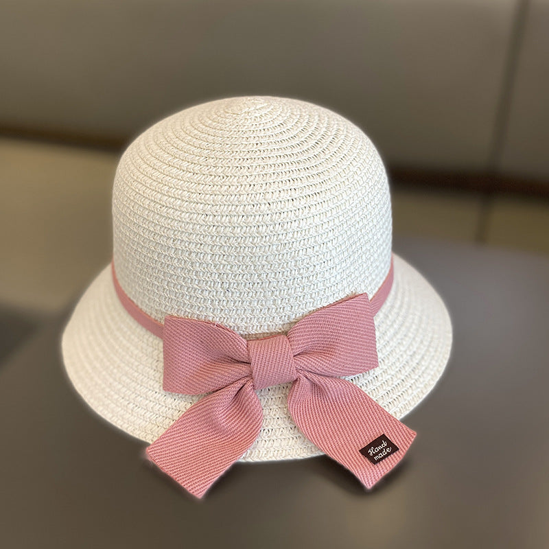 Children's Sun Visor Hat Girls Straw Hat Set