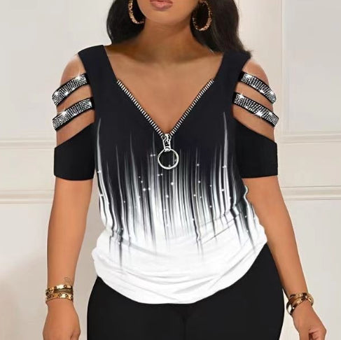 Womens Stylish And Elegant Printed Top And Shorts Set