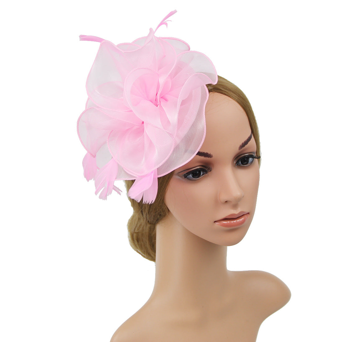 Organza Top Hat Headwear Performance Feather Hair Band