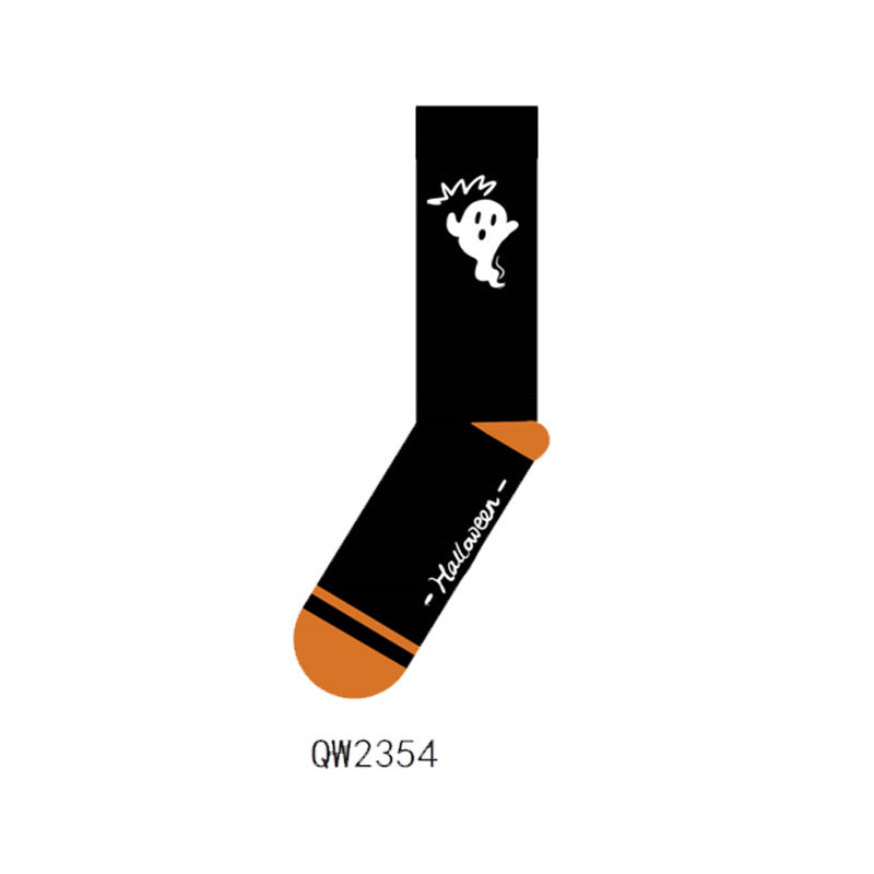 Halloween Cartoon Four Seasons Men's And Women's Mid-calf Socks