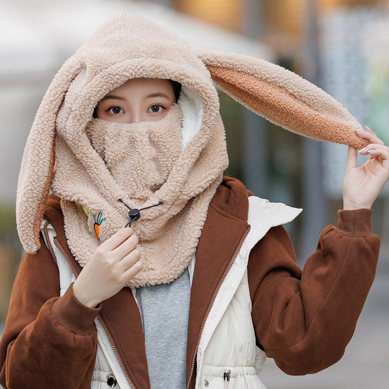 Korean Style Mask Hat Scarf Integrated