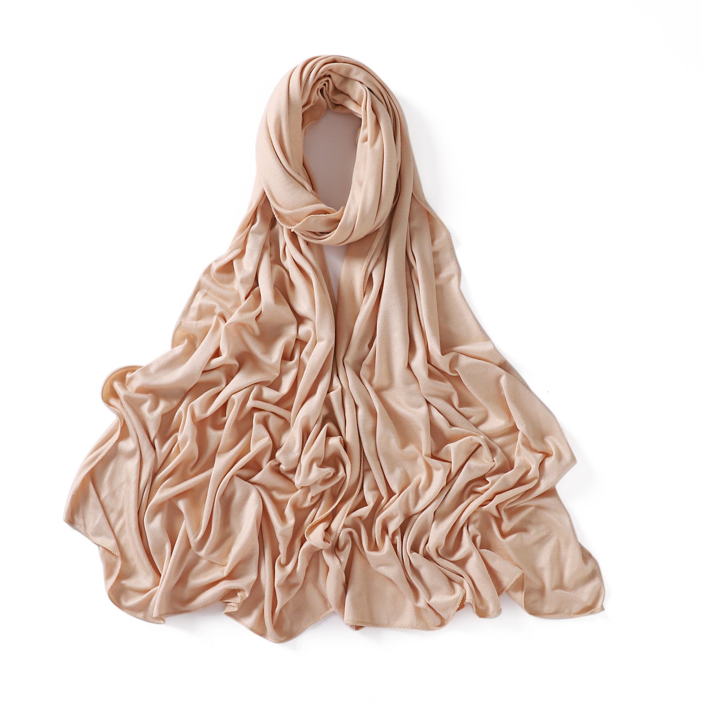 Colors Solid Color Modal Scarf Small Size Monochrome Jersey Veil Mercerized Cotton Scarf