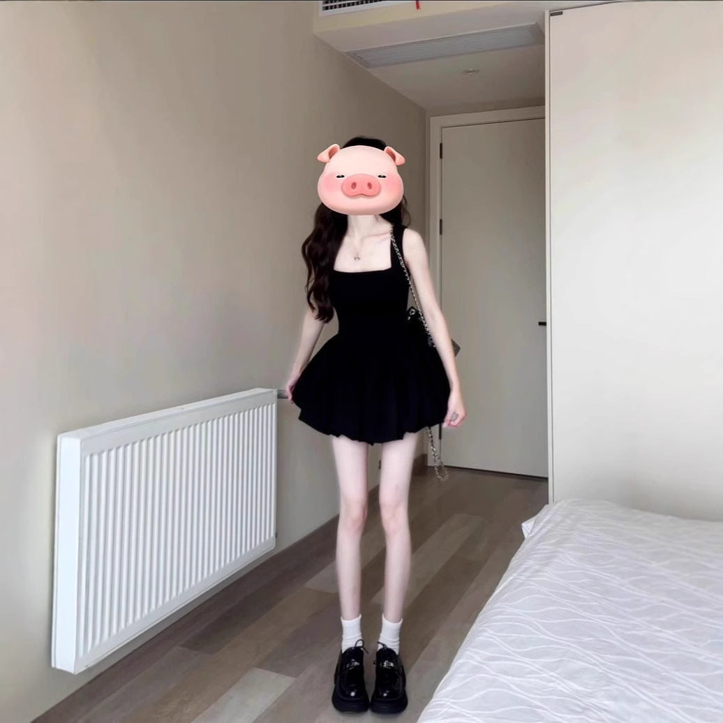 Womens Waist-cinching Figure-flattering Sleeveless Slip Dress