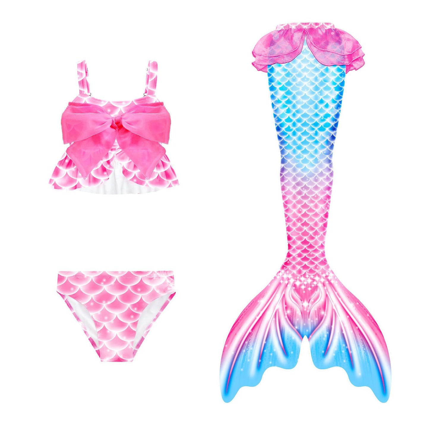 Mermaid Swimsuit Mermaid Tail Swimsuit Girls Swimwear Set Kids Onsen Swimsuit