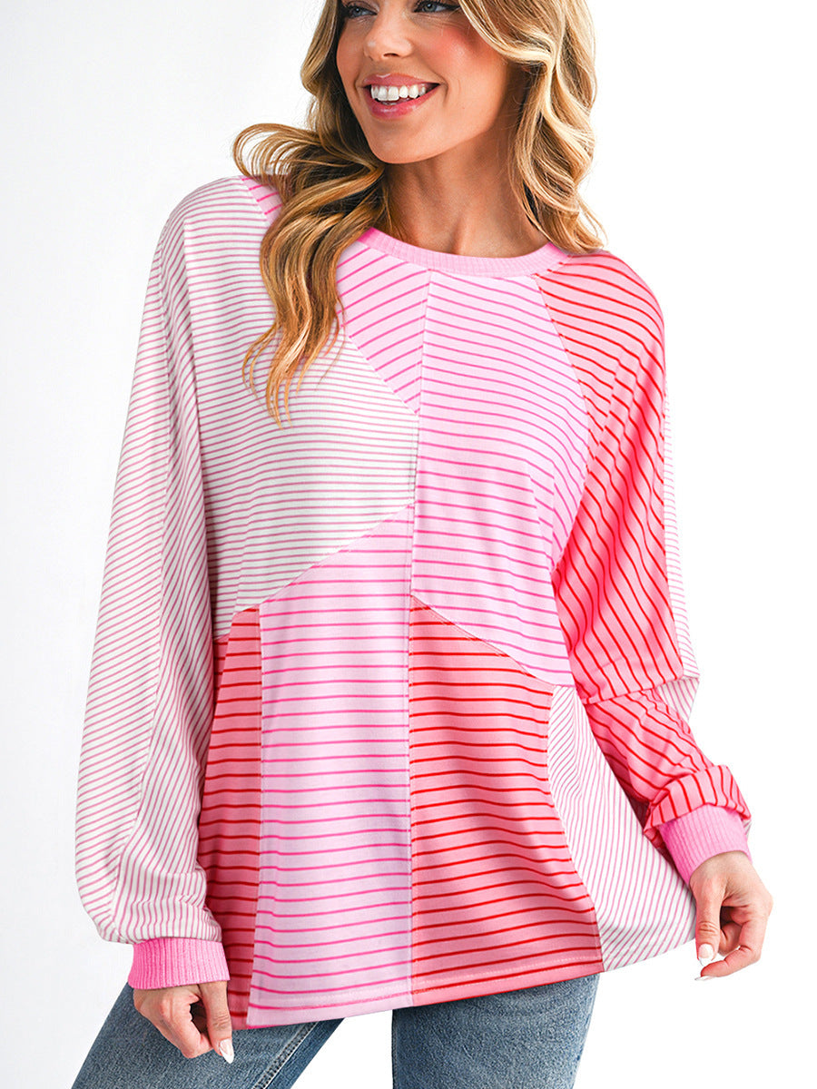 Women's Casual Printed Round Neck Sweatshirt