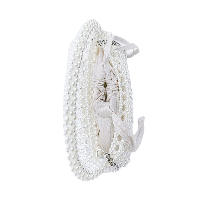 New Pearl Braided Shoulder Crossbody Bag