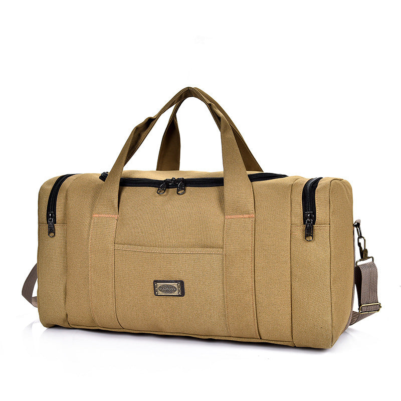 Encrypted Canvas Minimalism Large Capacity Long-distance Handbag