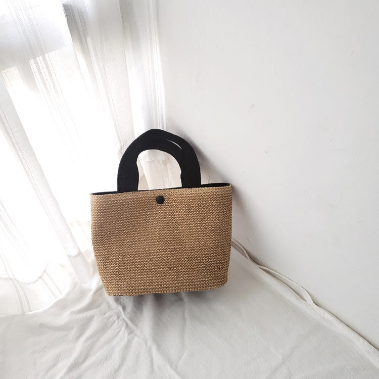 Elegant Ladies Straw Woven Handbag