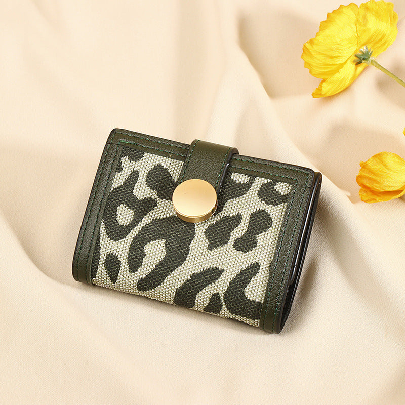 Women's Trendy Leopard Print Fashion Short Wallet