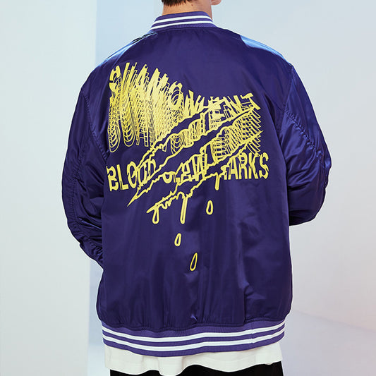 Scratch Multi-layer Letter Graffiti Baseball Uniform Trendy Brand Couple